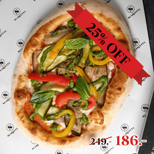 Grilled Vegetable & Pesto Pizza